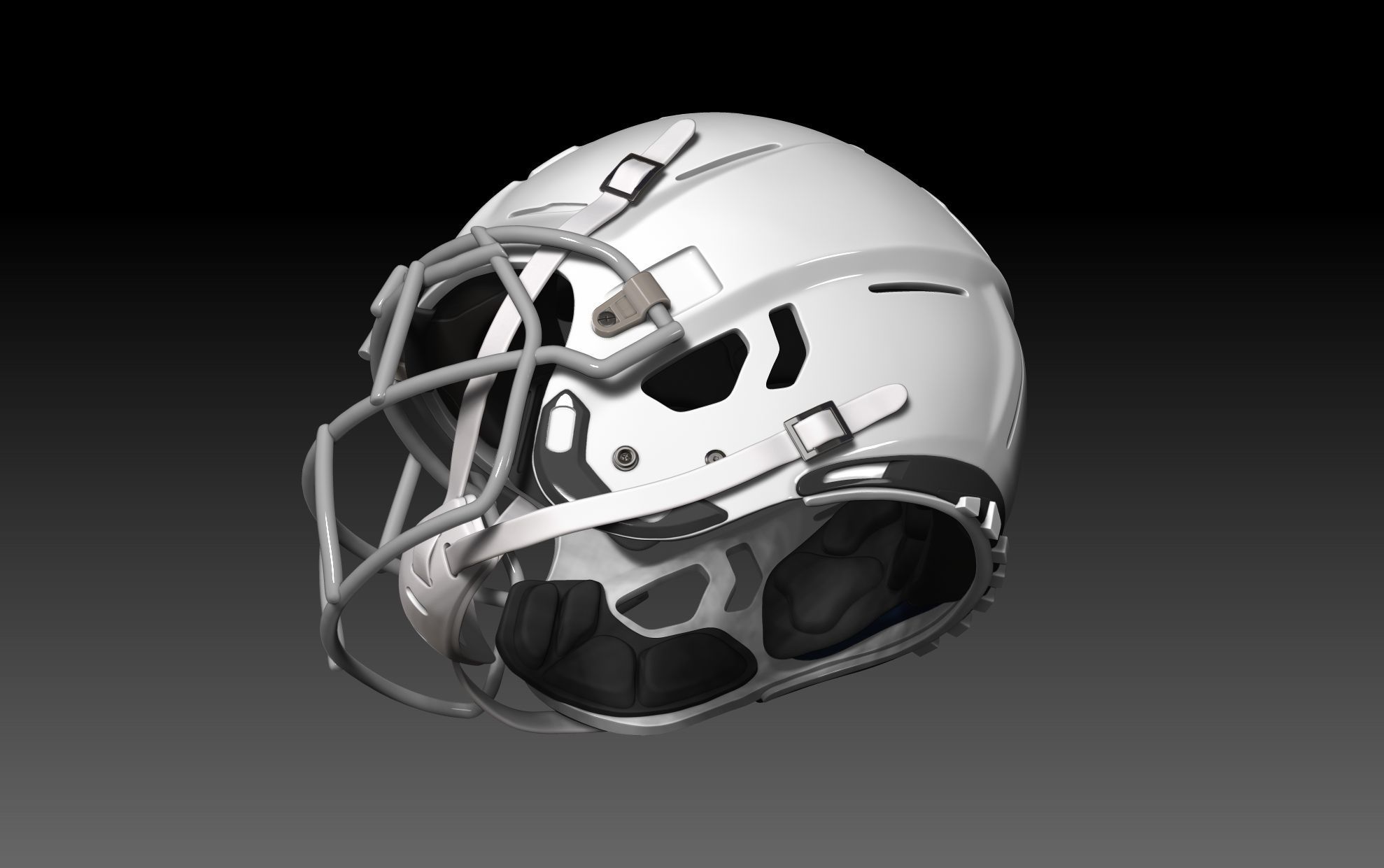 NFL Schutt F7  2 helmet with padding 3D print model_3