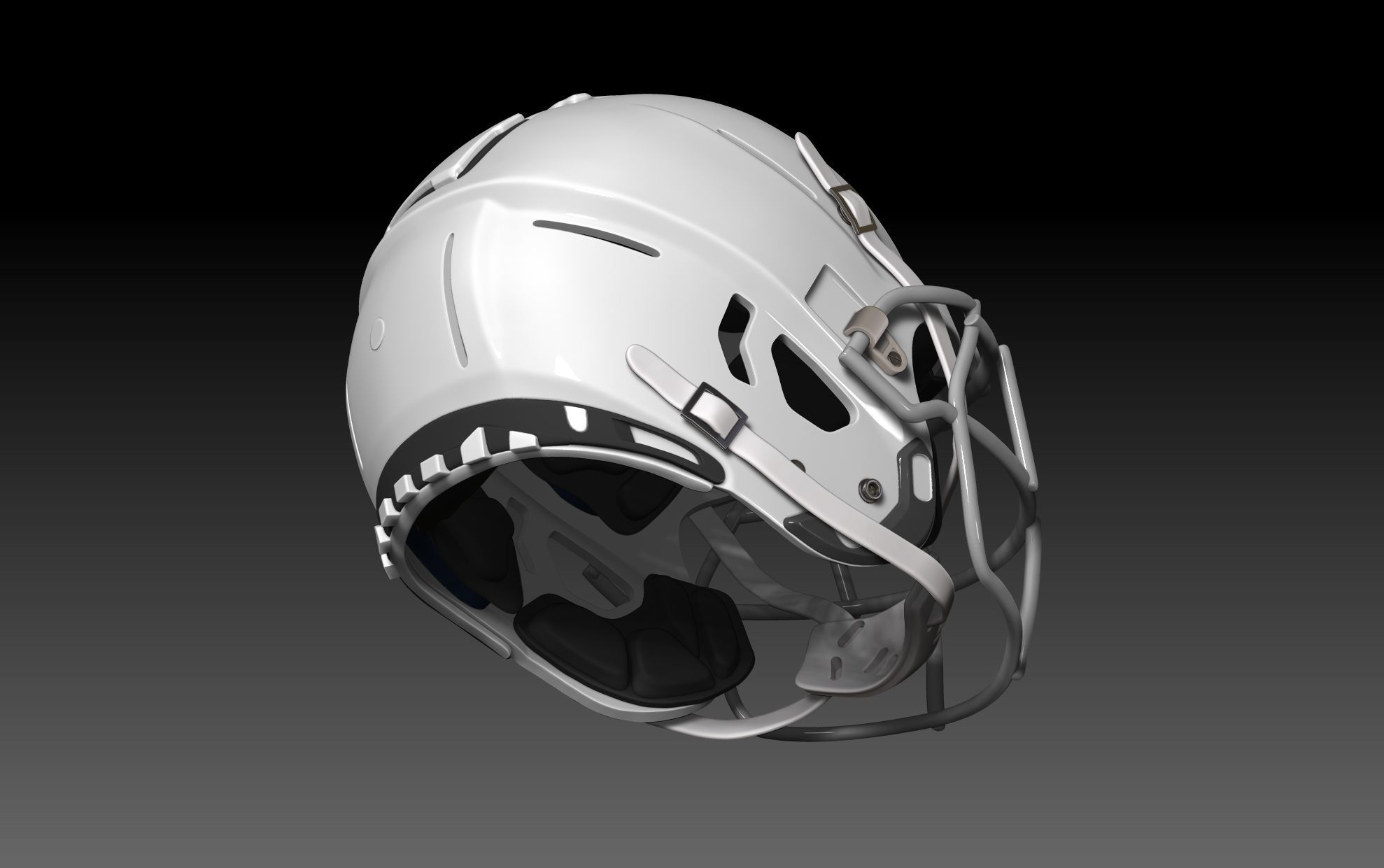 NFL Schutt F7  2 helmet with padding 3D print model_7