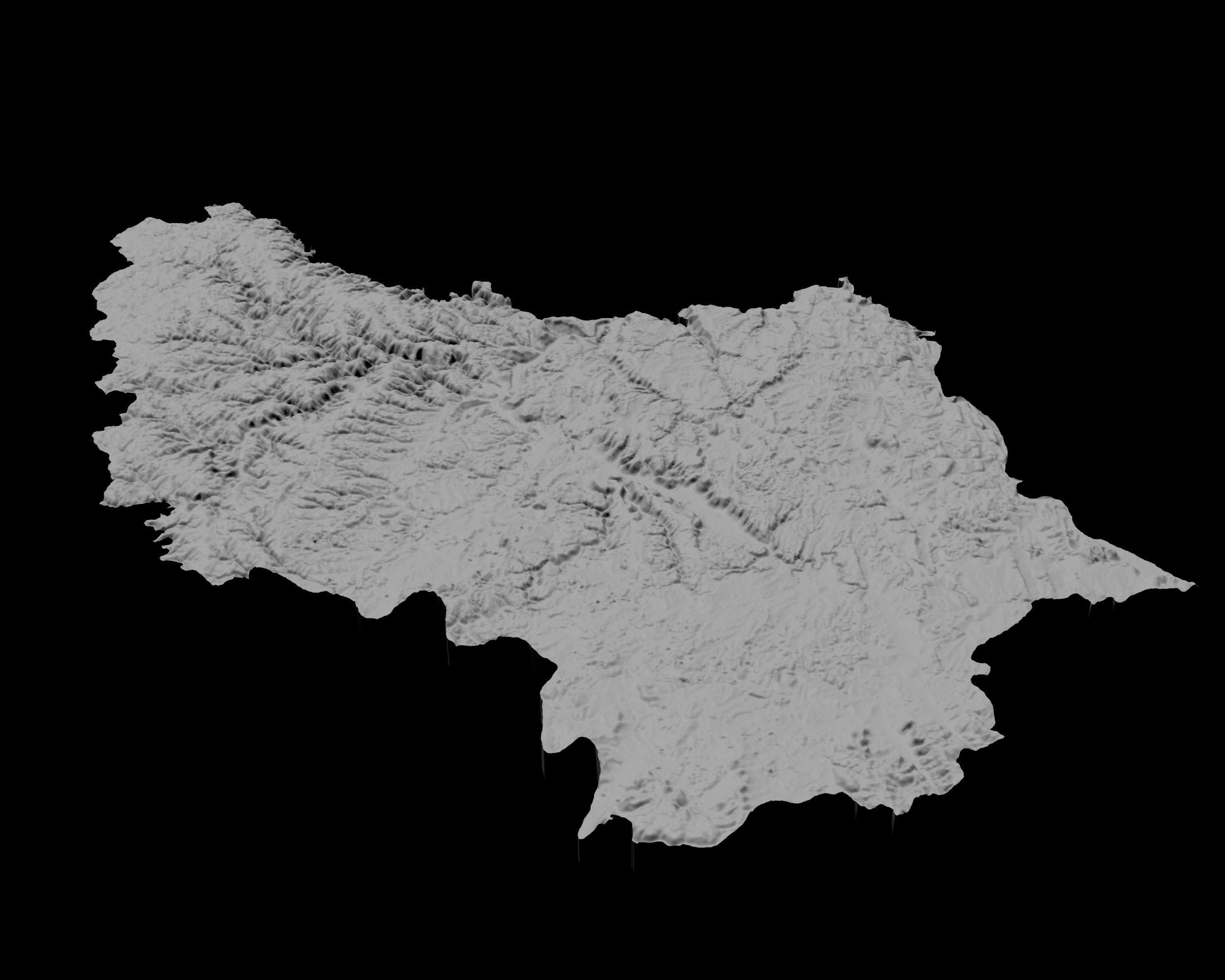 3D Topographical Map of Luxembourg 3D print model_4