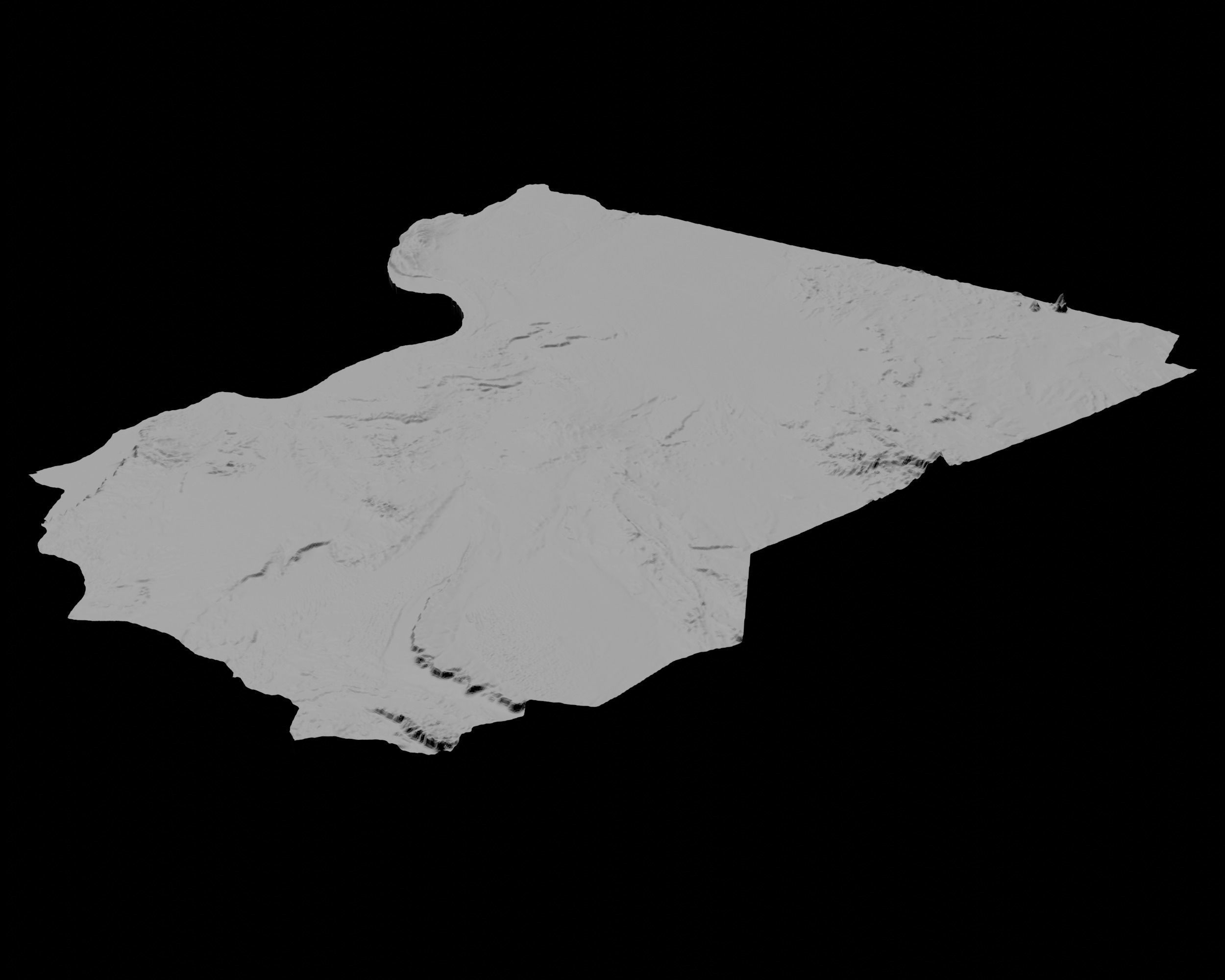 3D Topographical Map of Libya 3D print model_4