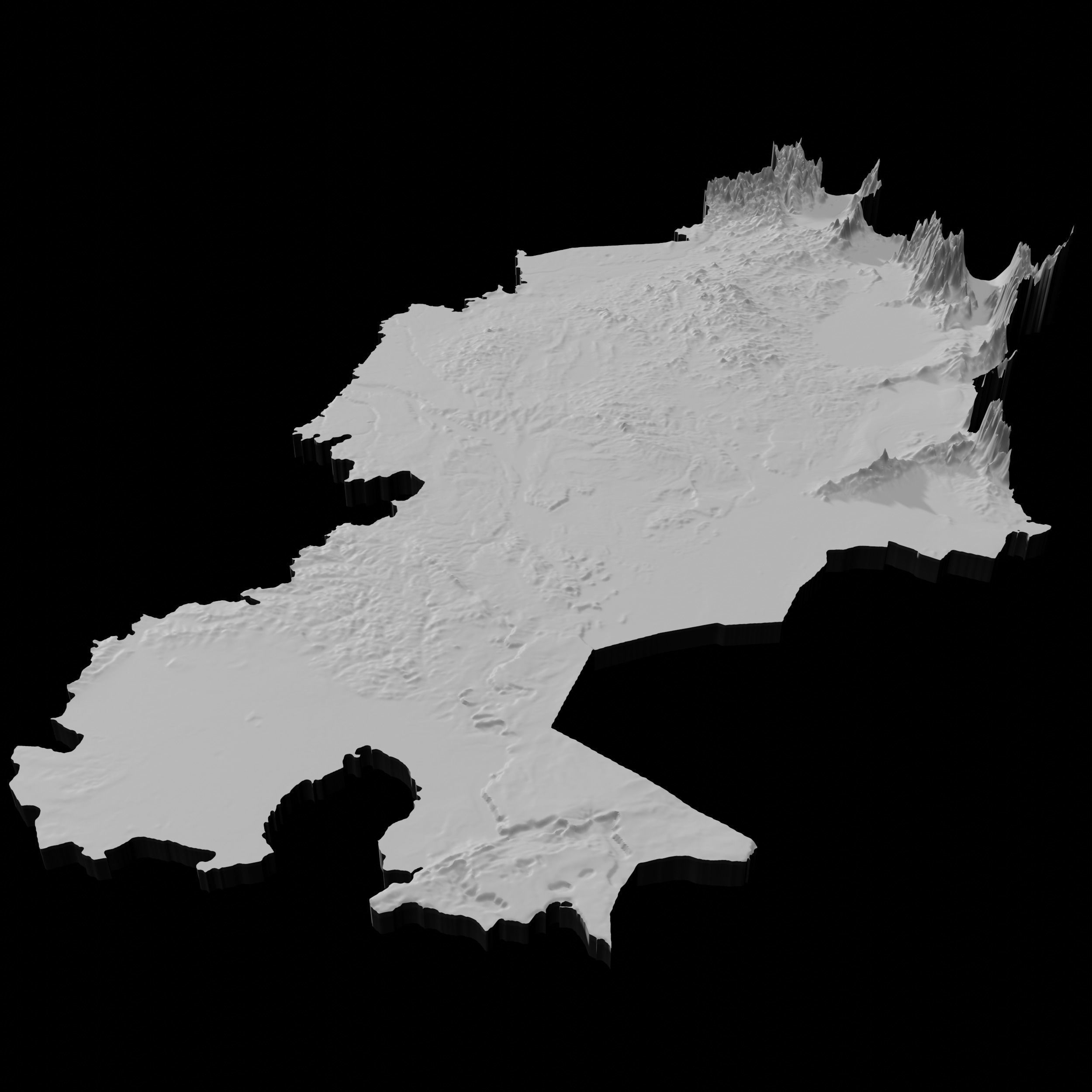 3D Topographical Map of Kazakhstan 3D print model_5