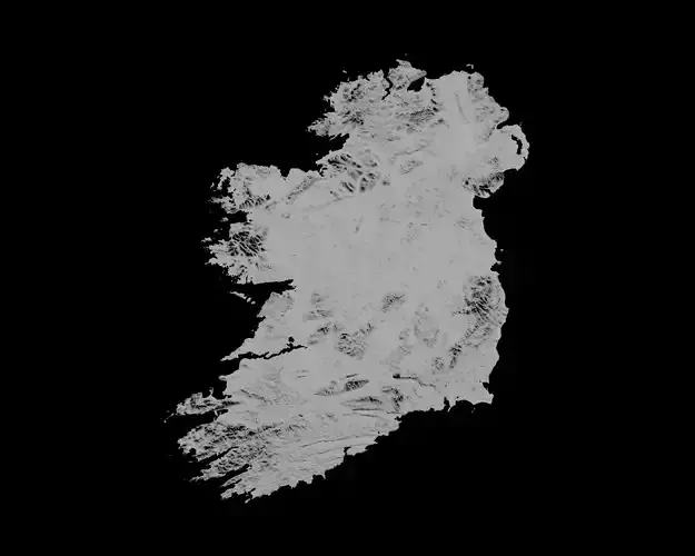3D Topographical Map of Ireland 3D print model