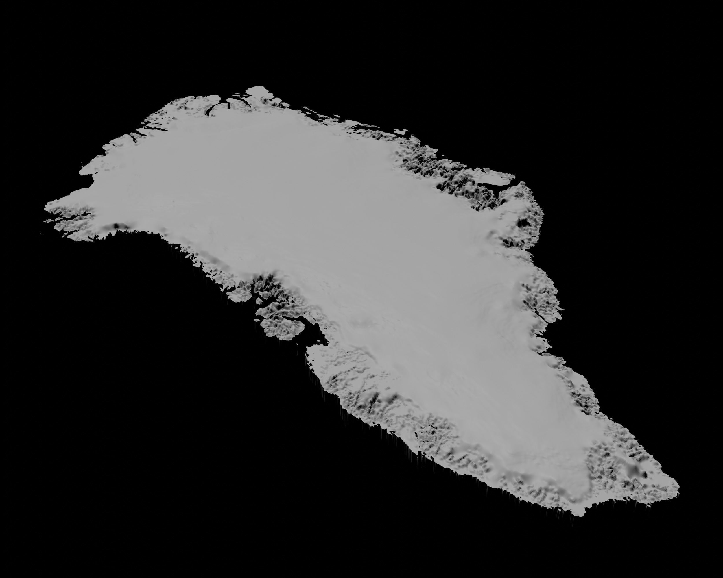 3D Topographical Map of Greenland 3D print model_4