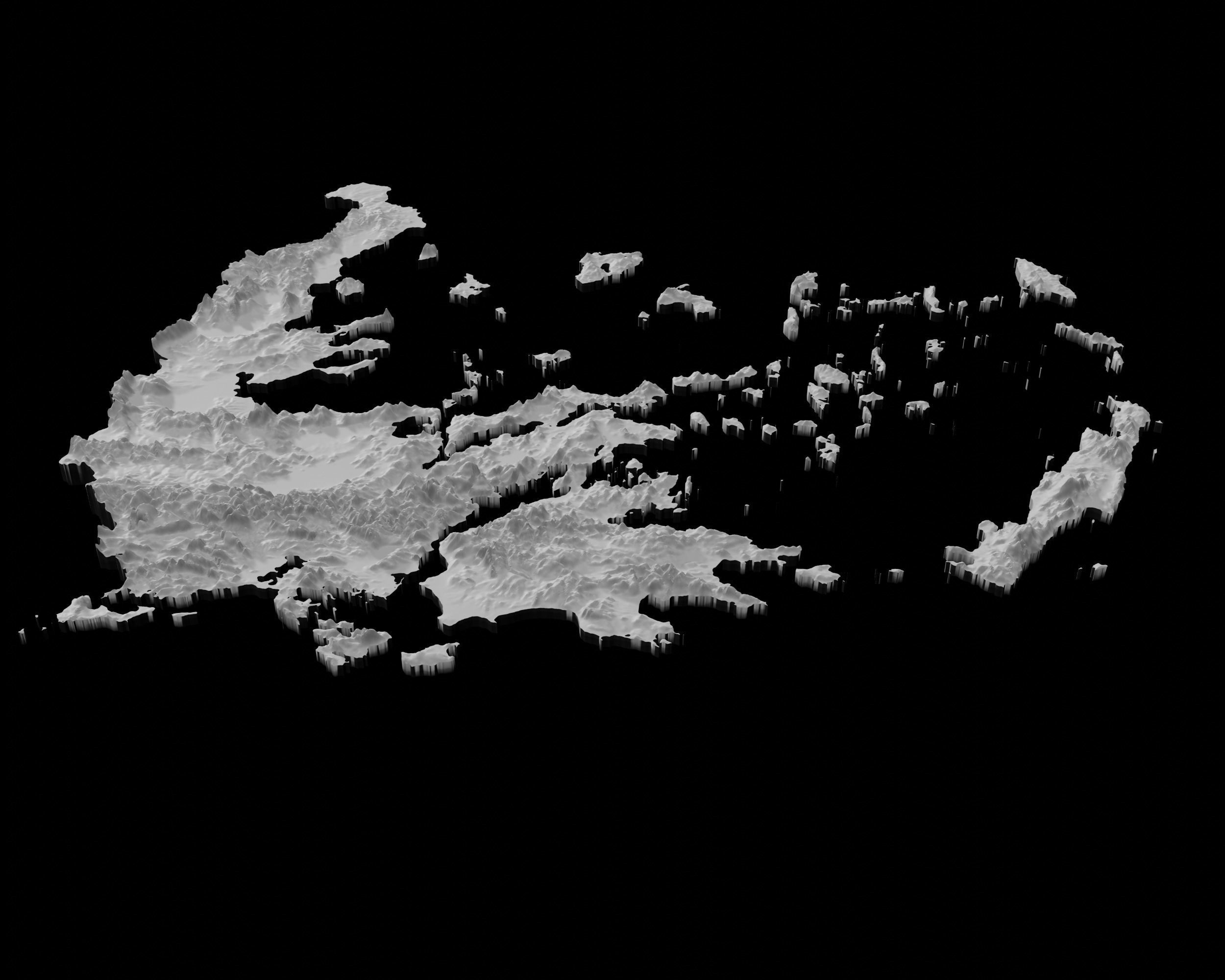 3D Topographical Map of Greece 3D print model_4