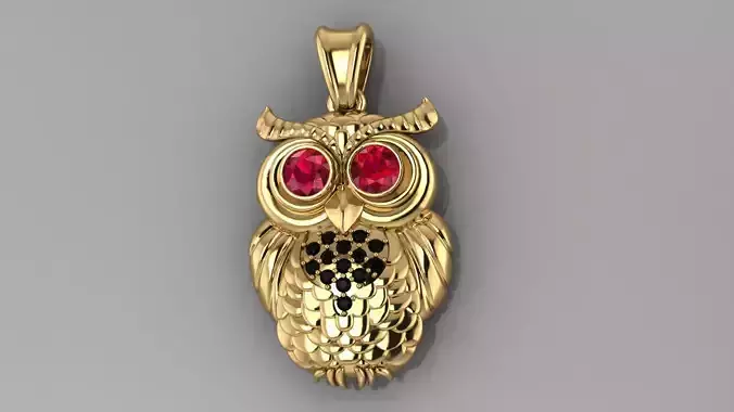  Owl pendant p0017
