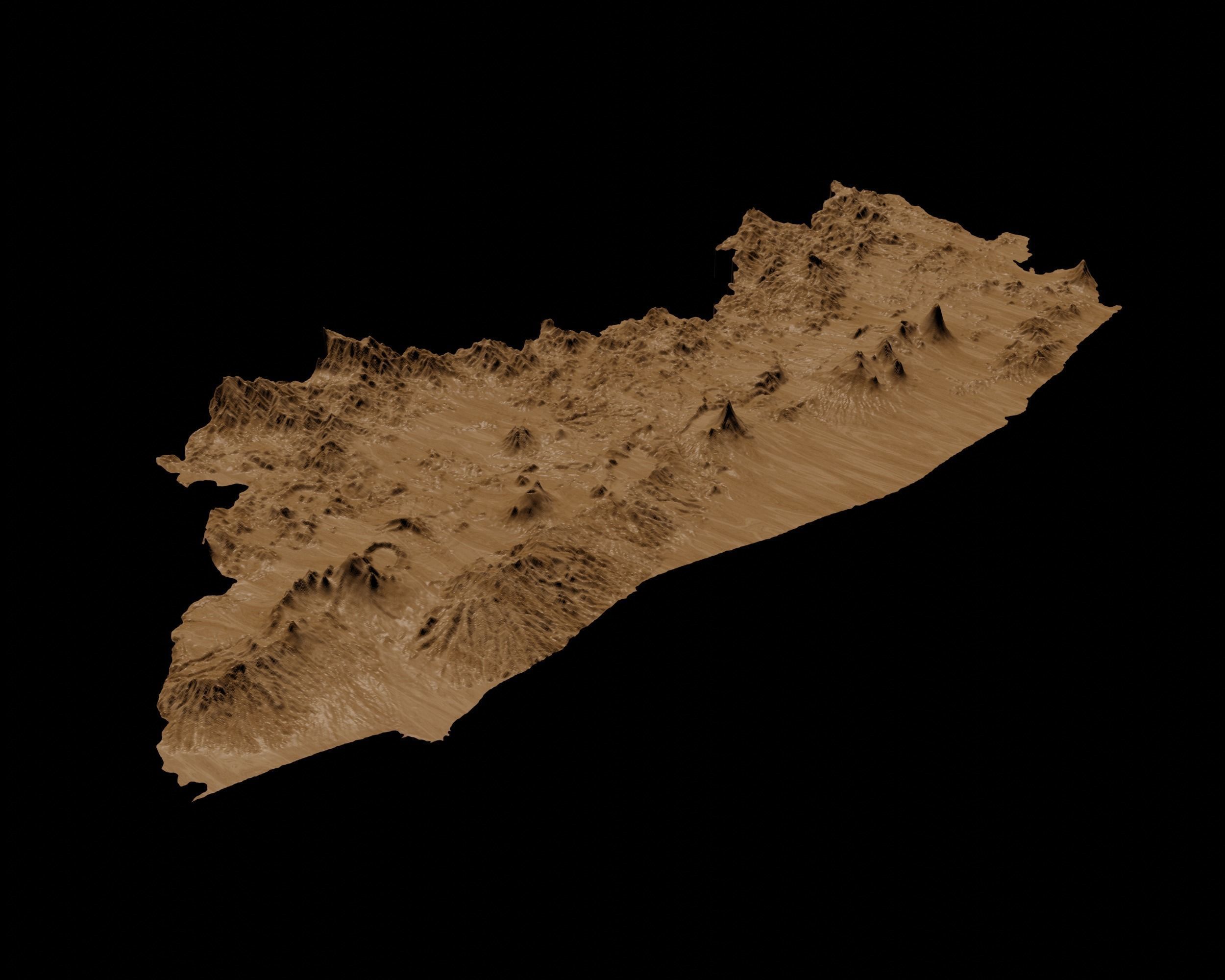 3D Topographical Map of El Salvador 3D print model_5