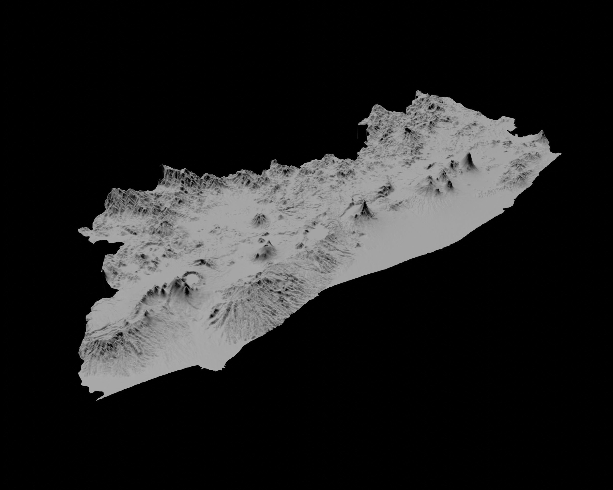 3D Topographical Map of El Salvador 3D print model_4