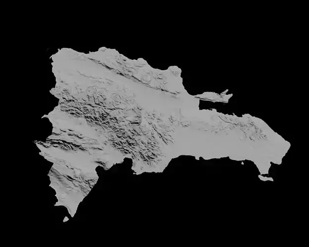 3D Topographical Map of the Dominican Republic 3D print model