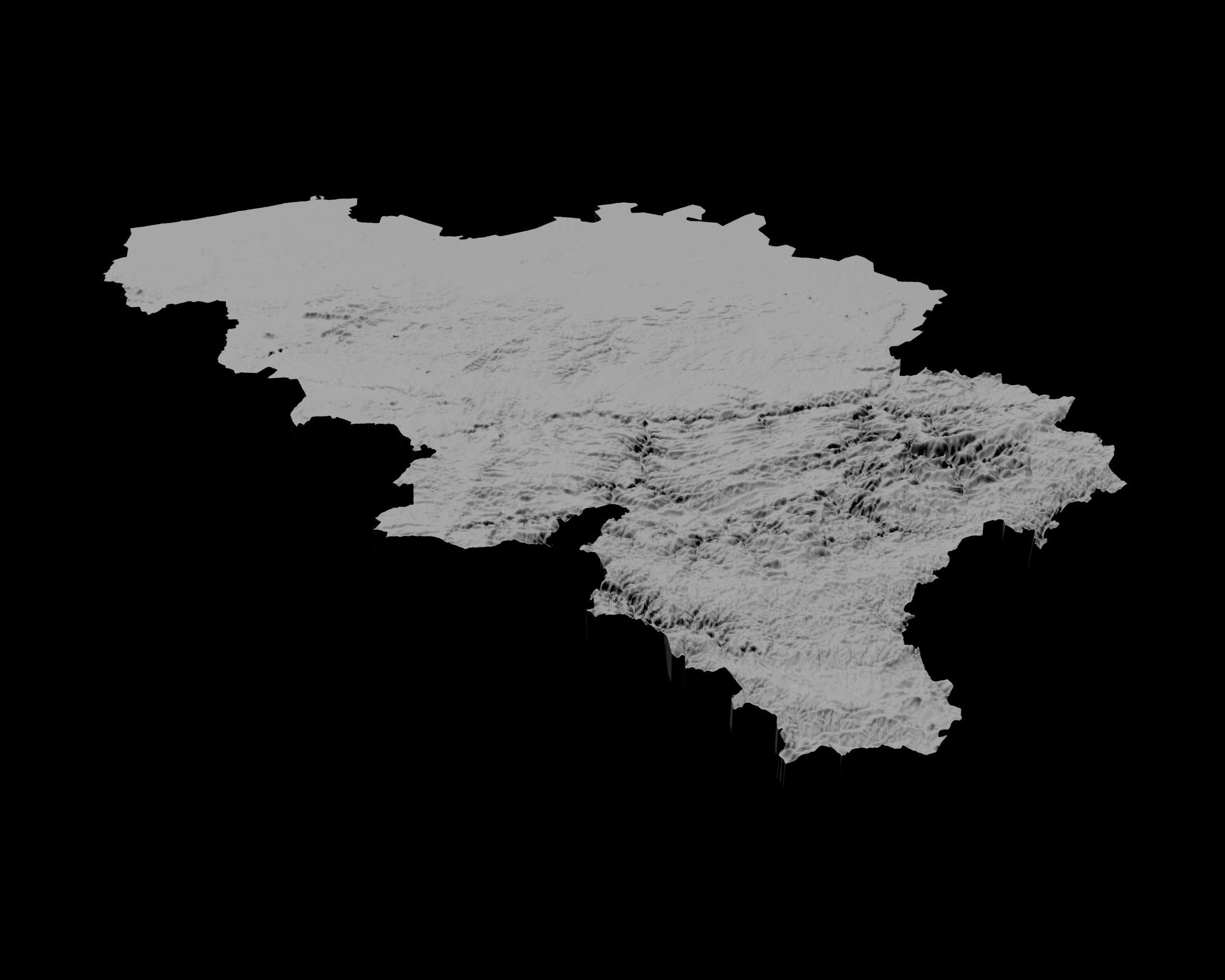 3D Topographical Map of Belgium 3D print model_4