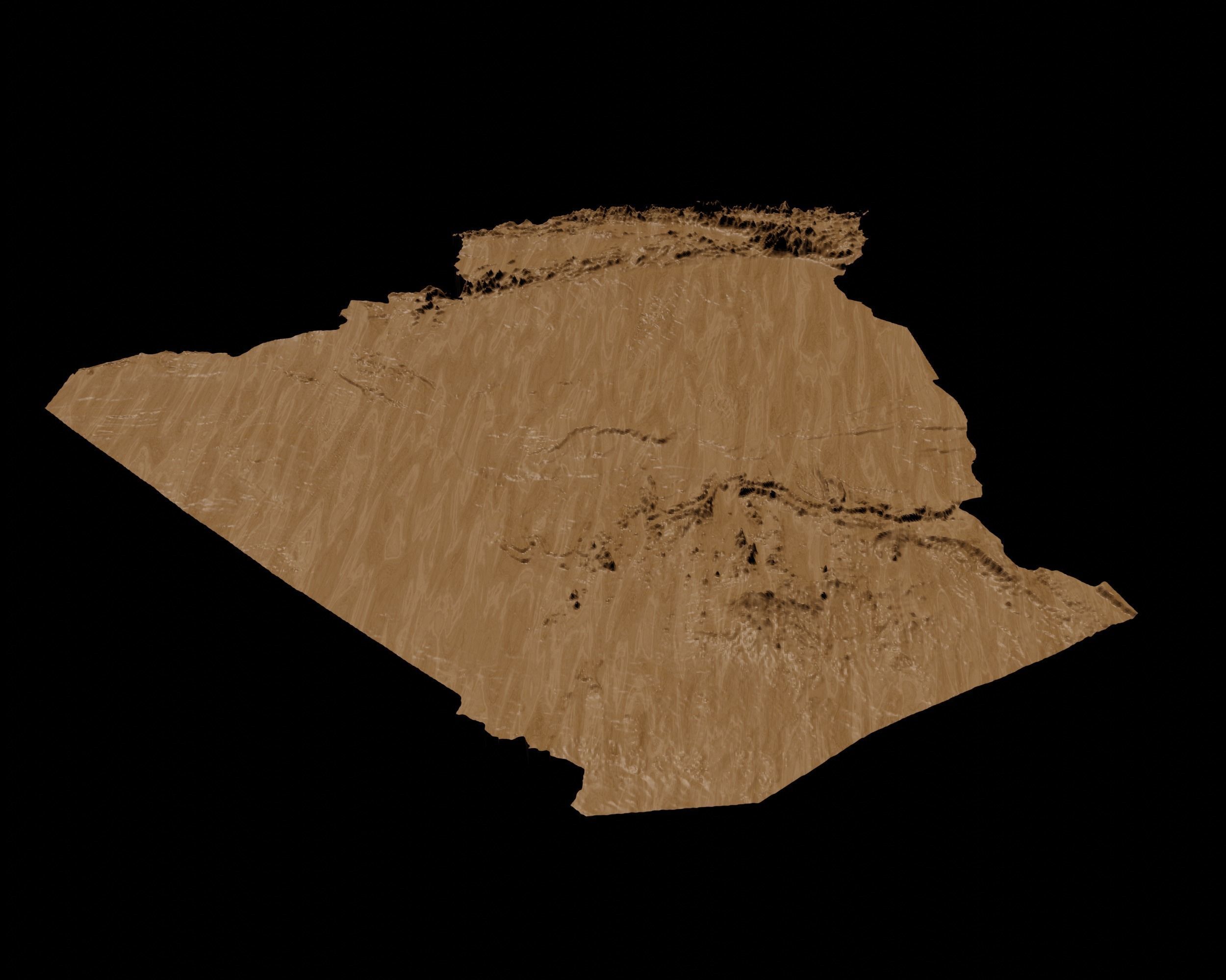 3D Topographical Map of Algeria 3D print model_5