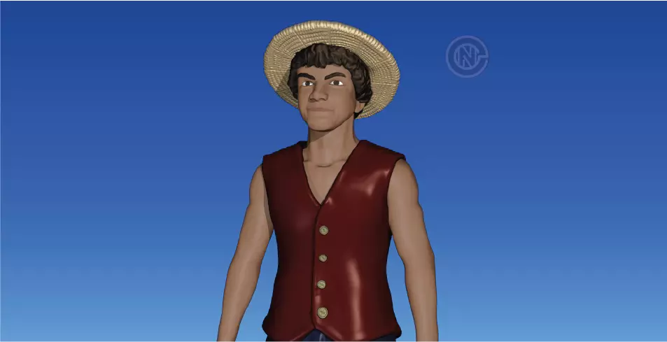 MONKEY D LUFFY ONE PIECE LIVE ACTION NETFLIX INAKI GODOY FIGURA 3D print model