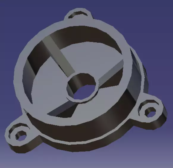 Chuck like circular mechanical part 3D model_0