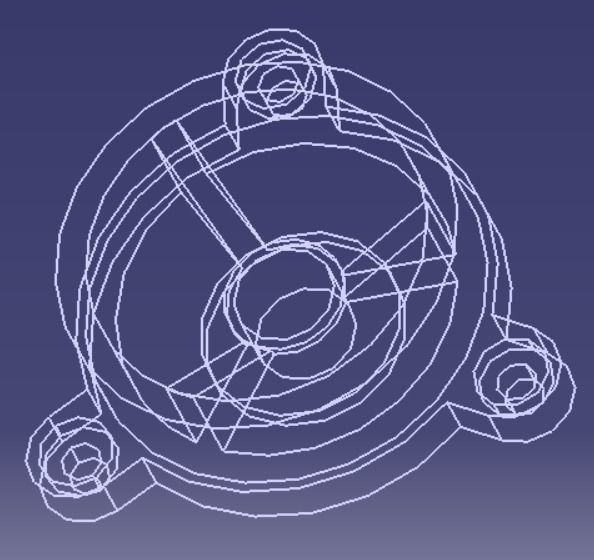 Chuck like circular mechanical part 3D model_1
