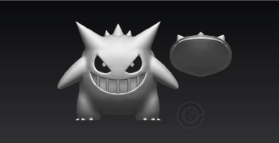 GENGAR LAMP OR CANDY DISH - LAMPARA O CANASTA DE CARAMELOS 3D print model_4