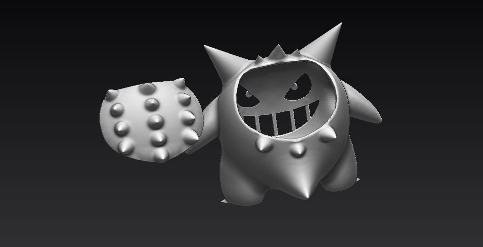 GENGAR LAMP OR CANDY DISH - LAMPARA O CANASTA DE CARAMELOS 3D print model_5