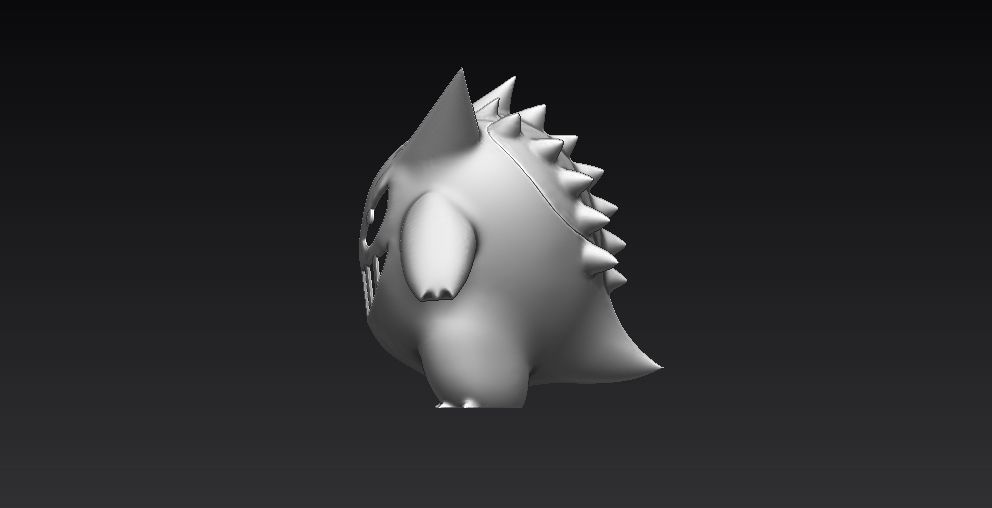 GENGAR LAMP OR CANDY DISH - LAMPARA O CANASTA DE CARAMELOS 3D print model_6