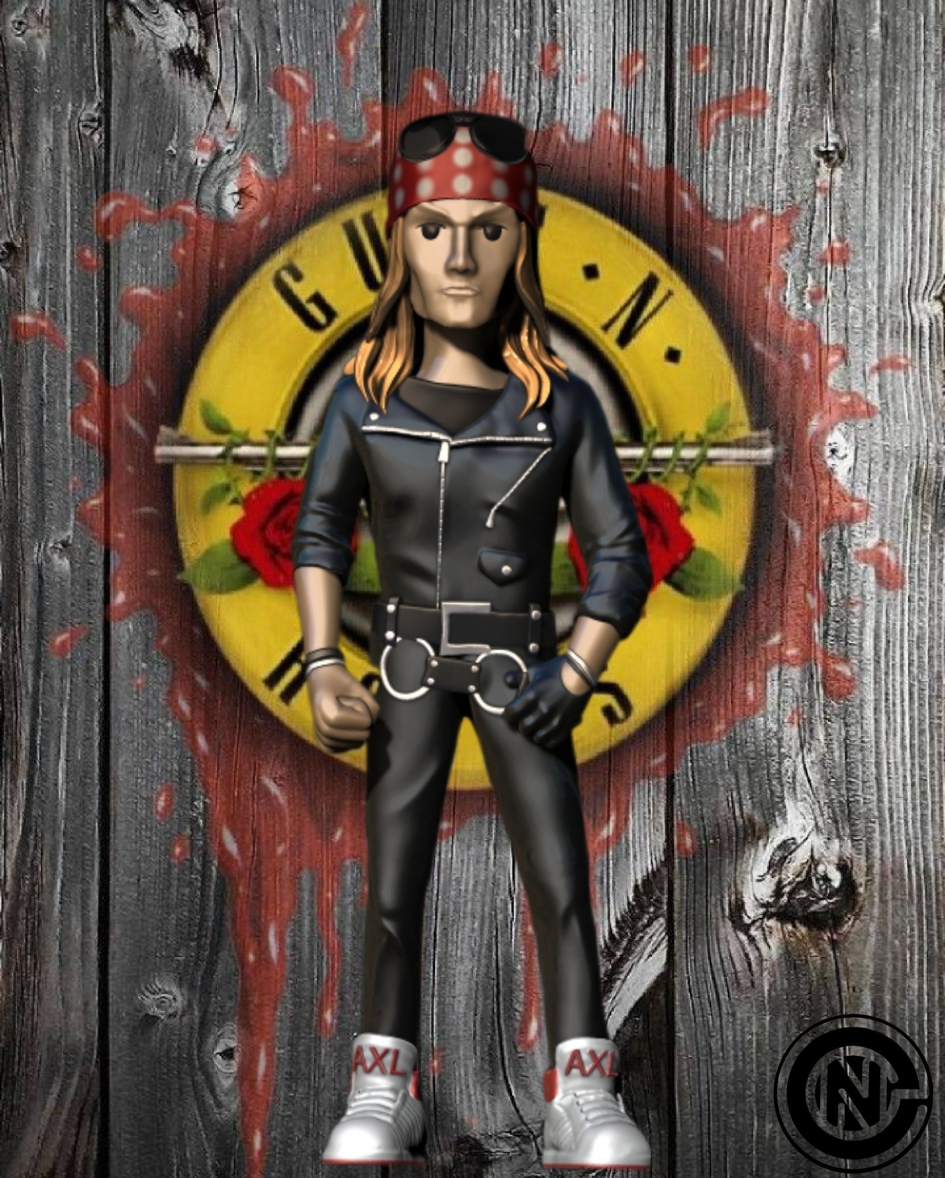 Axl Rose Funko Gold 3D model 3D printable CGTrader