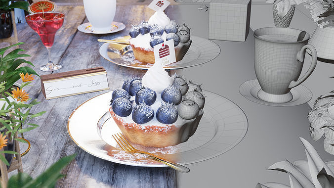 Dessert 3D model 2