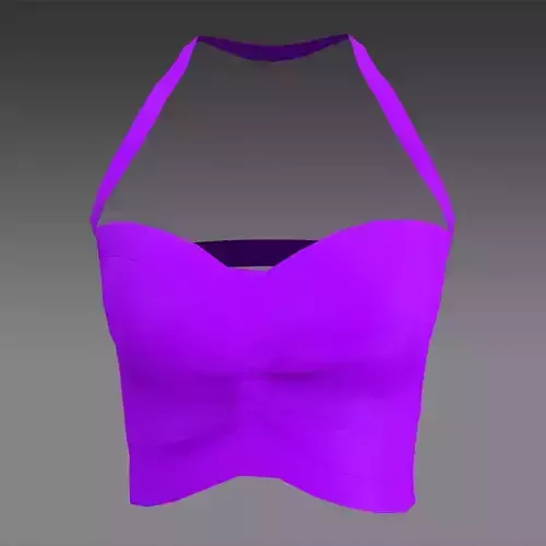 Purple blouse crop elastic heart shaped