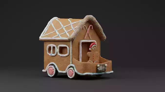 GingerBread Car 3D model