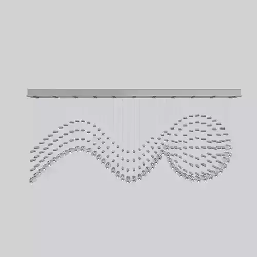 Crystal wave design chandelier