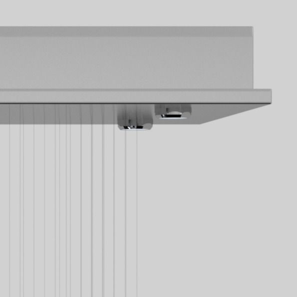 Crystal wave design chandelier 3D model_1