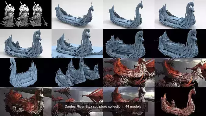 Dantes River Styx sculpture collection 