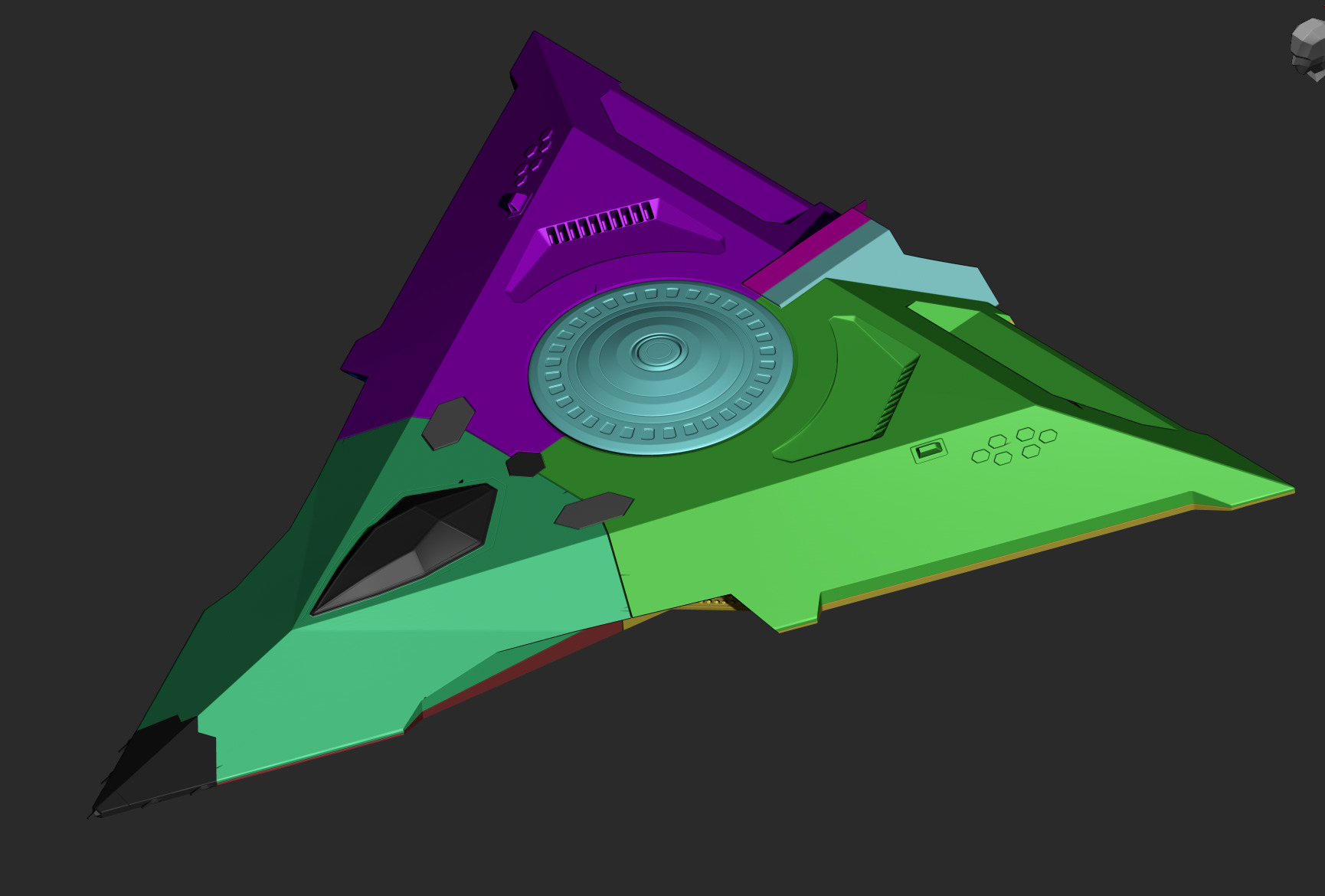 TR-3B Black Manta 3D print model_5