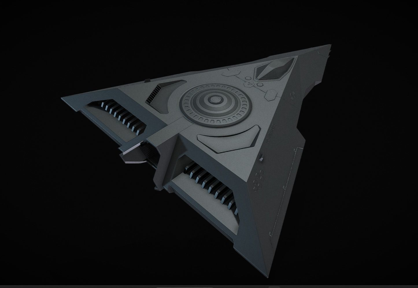 TR-3B Black Manta 3D print model_2