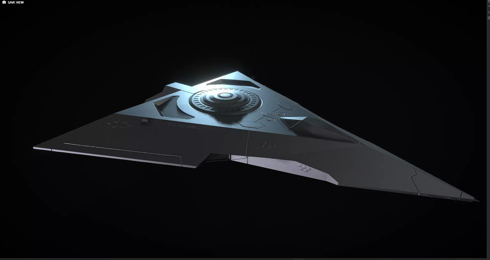 TR-3B Black Manta 3D print model_0