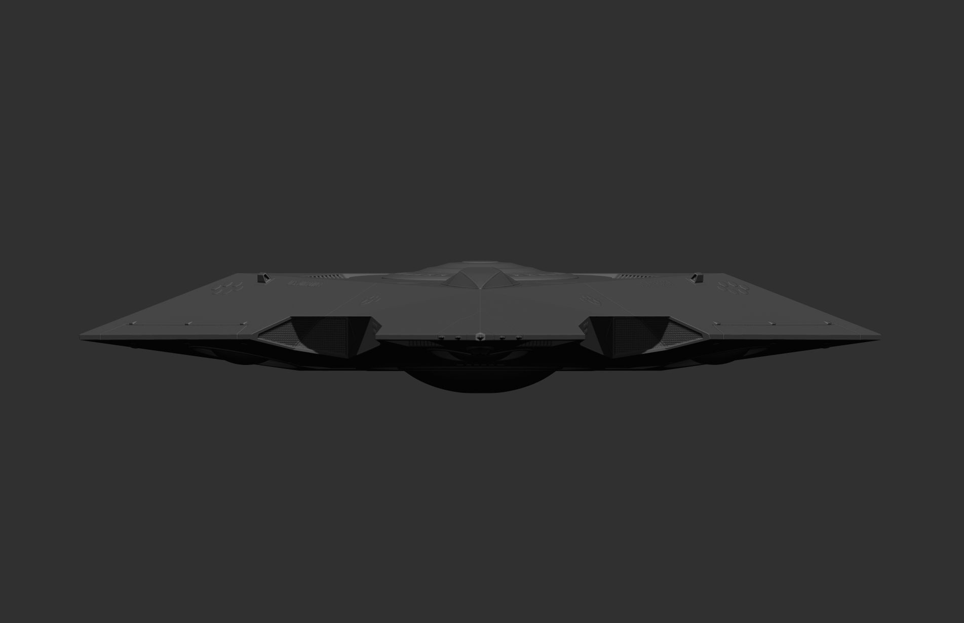 TR-3B Black Manta 3D print model_12