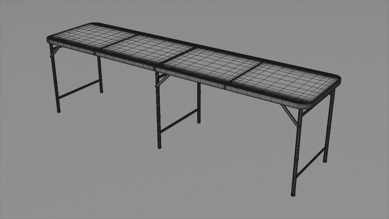 Beer pong table 3D model_5