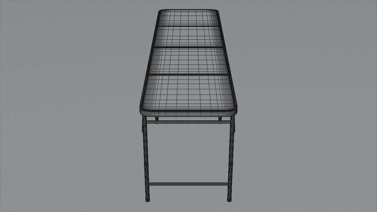 Beer pong table 3D model_9