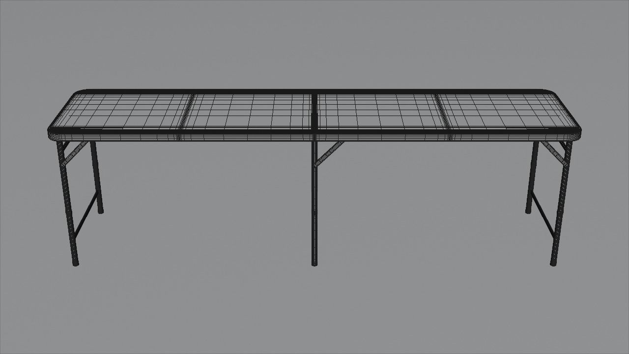 Beer pong table 3D model_6