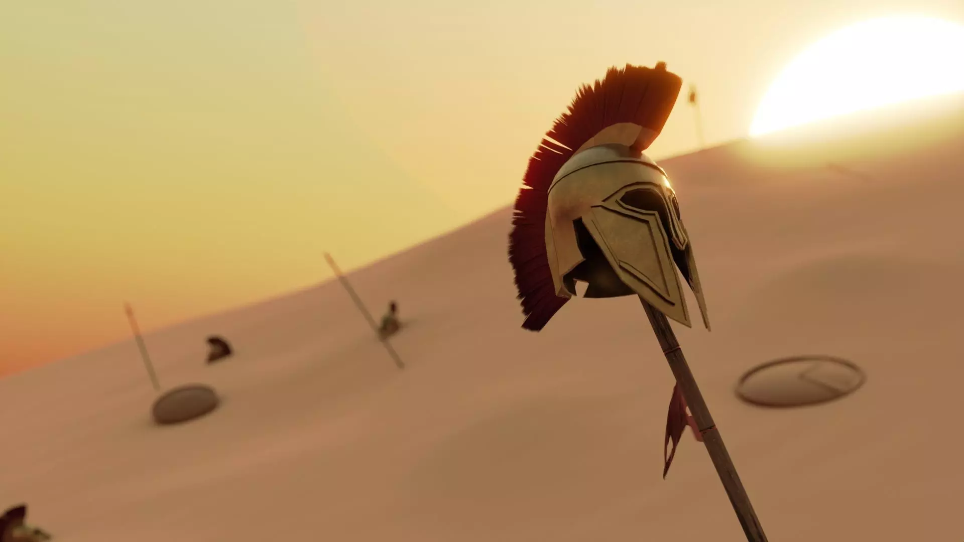 Spartan Helmet  Low-poly 3D model_0