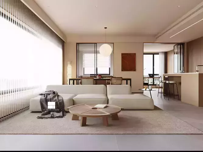 Modern Elegance3D LivingDining  Bedroom Spaces