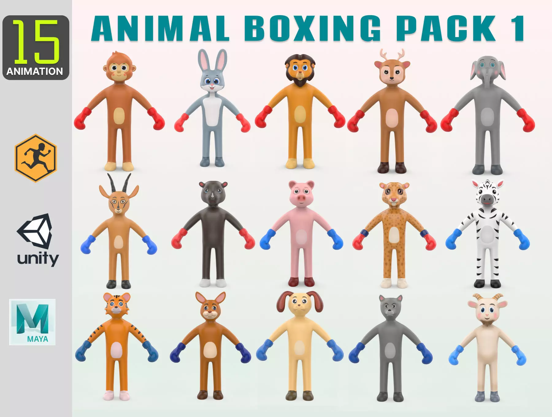 Animal Animated Pack 1 3D Model Collection_0