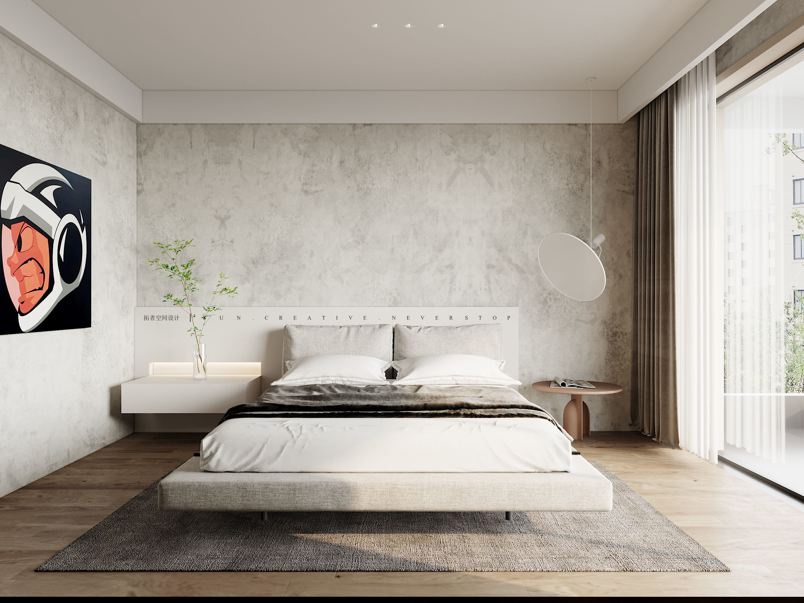 Modern Elegance - 3D Living  Dining   Bedroom Spaces 3D model_6