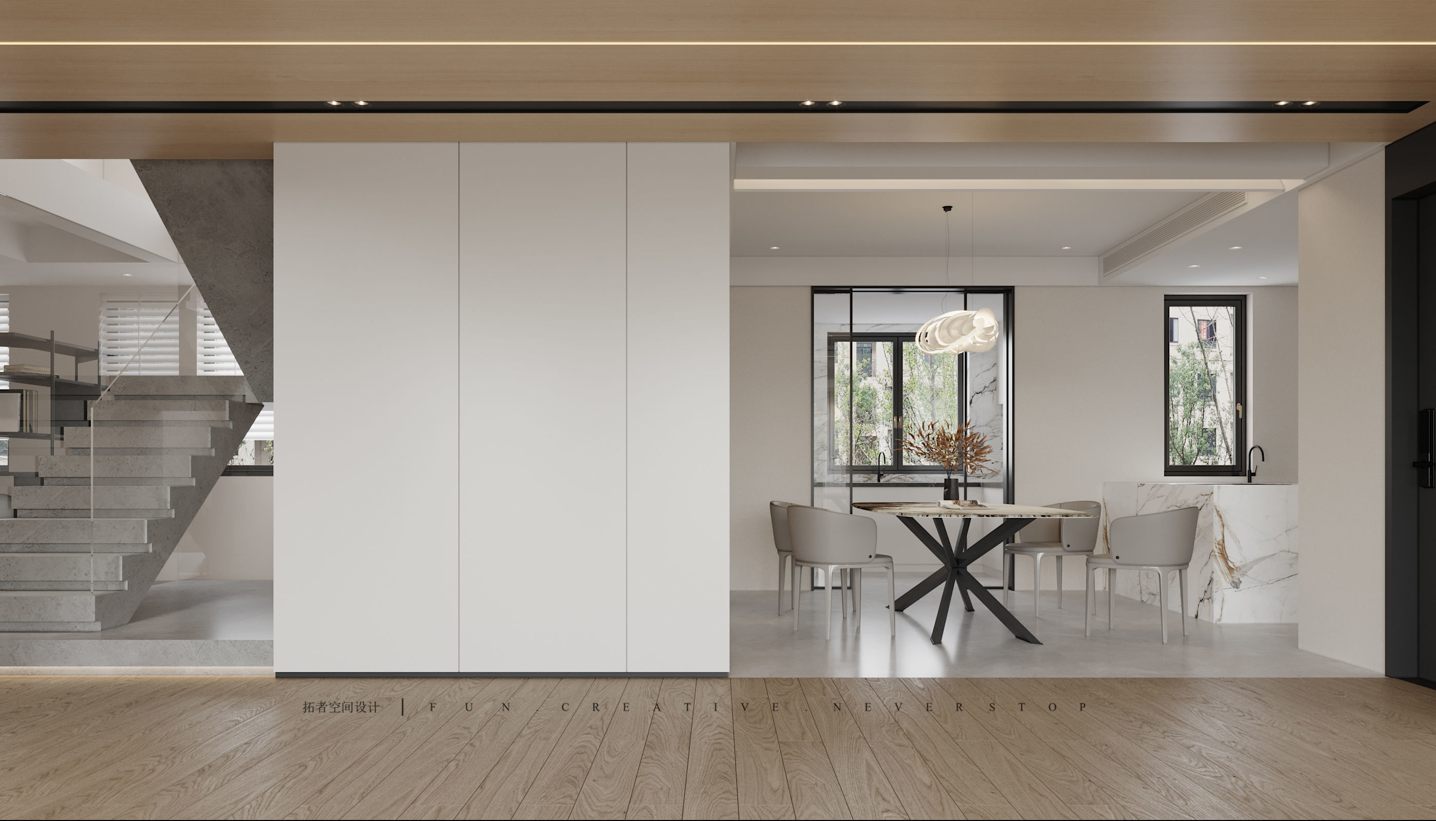 Modern Elegance - 3D Living  Dining   Bedroom Spaces 3D model_4