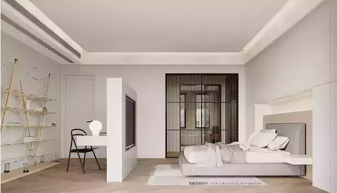 Modern Elegance - 3D Living Dining Bedroom Spaces