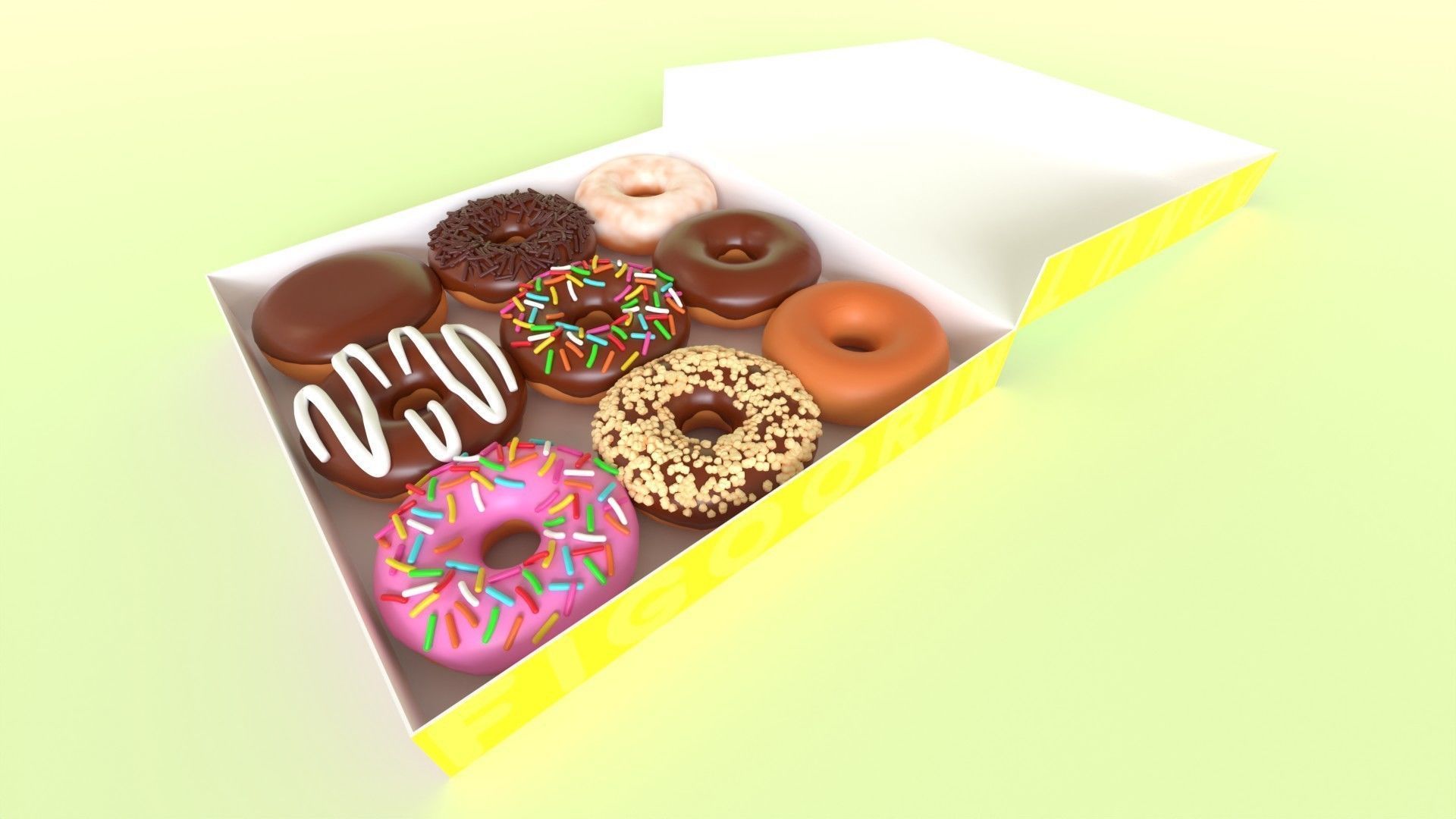 Donut 001 3D model_3
