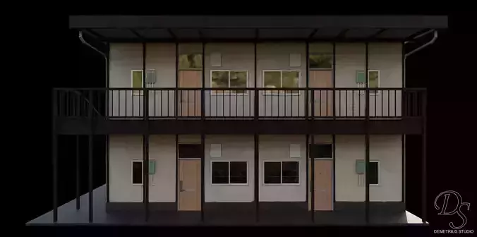 Japanese style small apartment 3D model