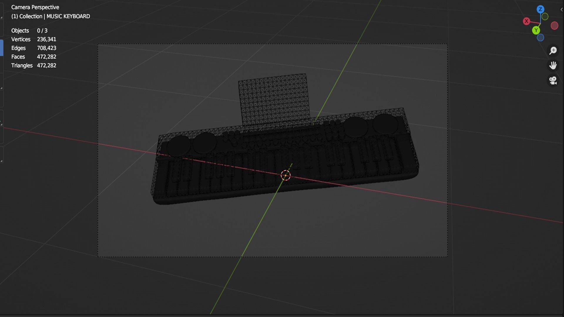 music keyboard 3D model_12