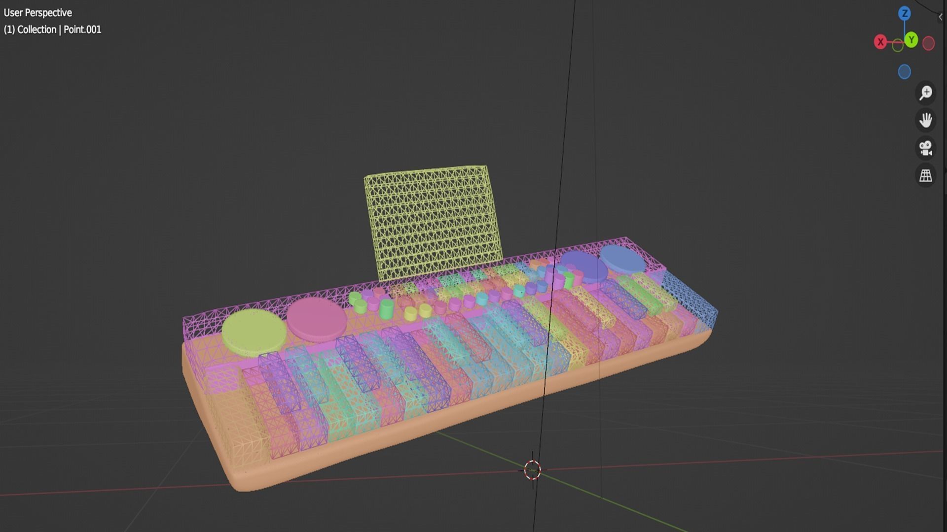 music keyboard 3D model_11
