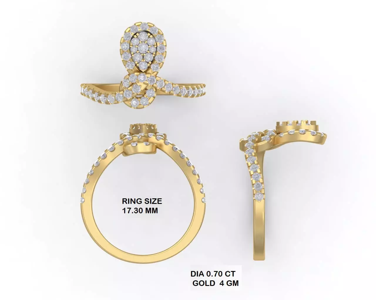 Ladies Ring  95 3D print model_0