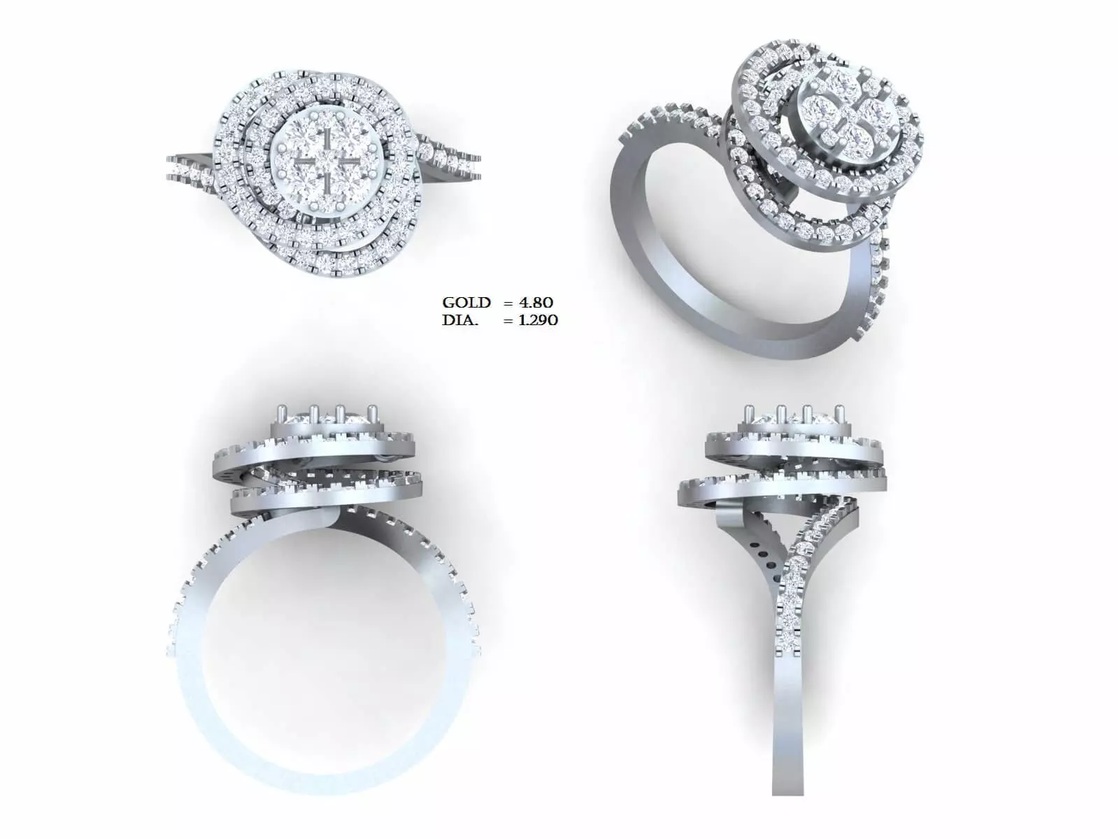 Ladies Ring 94 3D print model_0