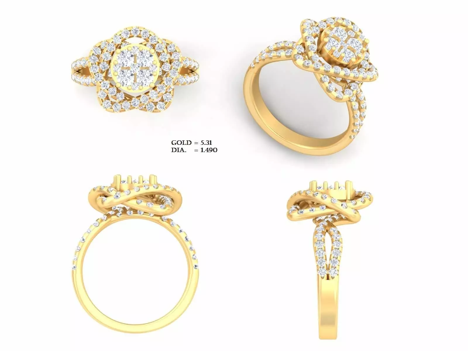 Ladies Ring 93 3D print model_0