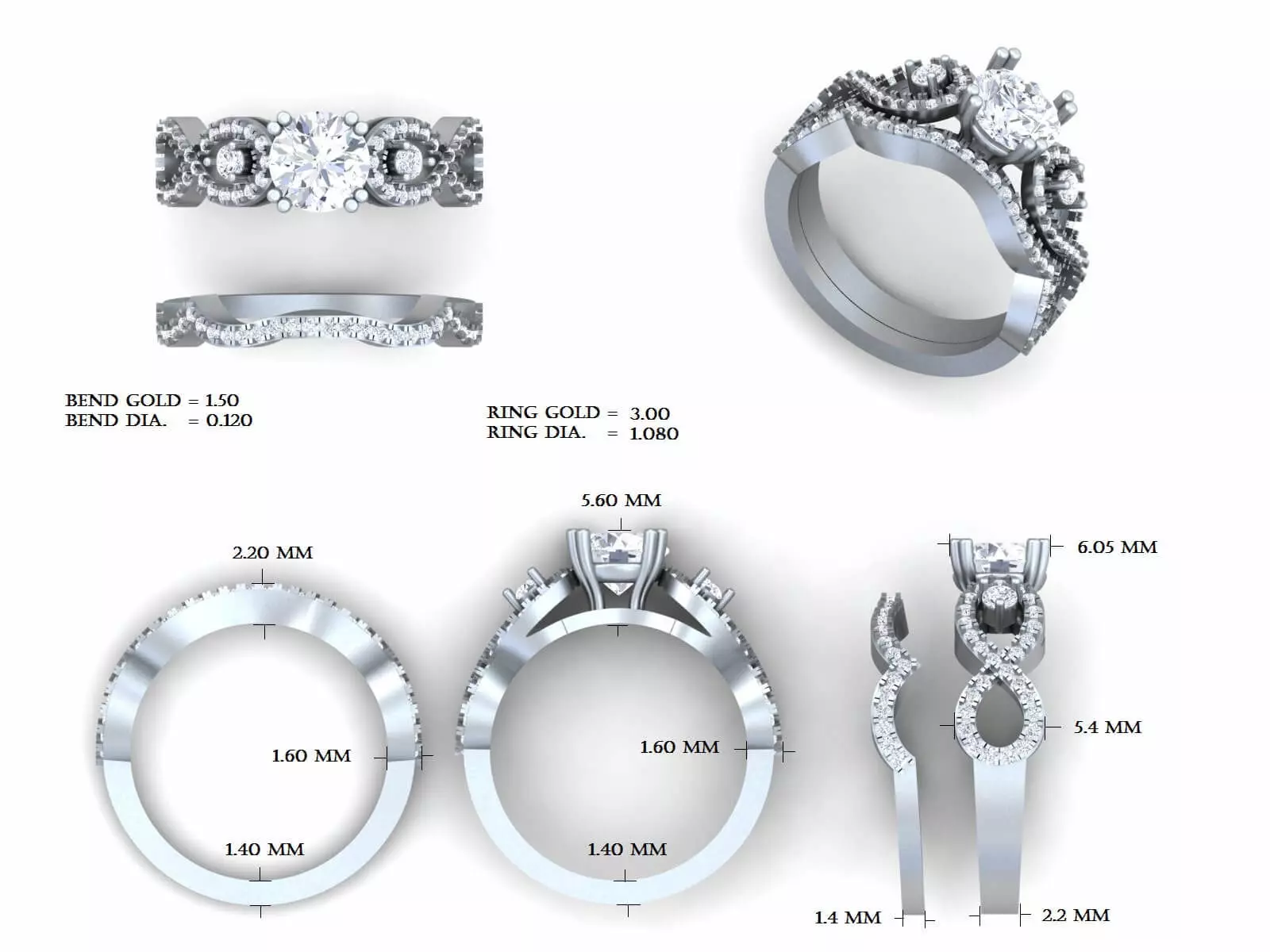 Ladies Ring 91 3D print model_0