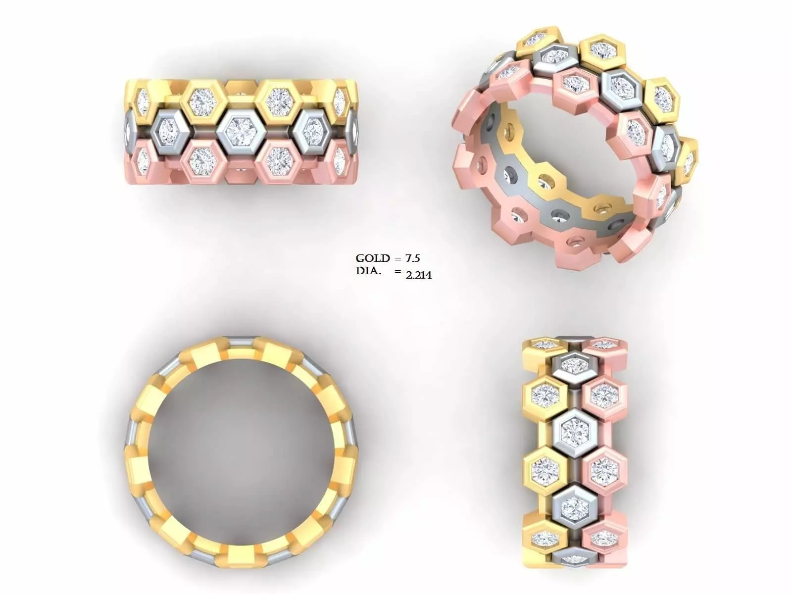 Ladies Ring 90 3D print model_0