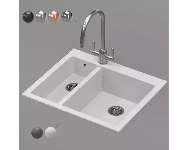 RANGEMASTER kitchen sink ORI5902AW 3D model